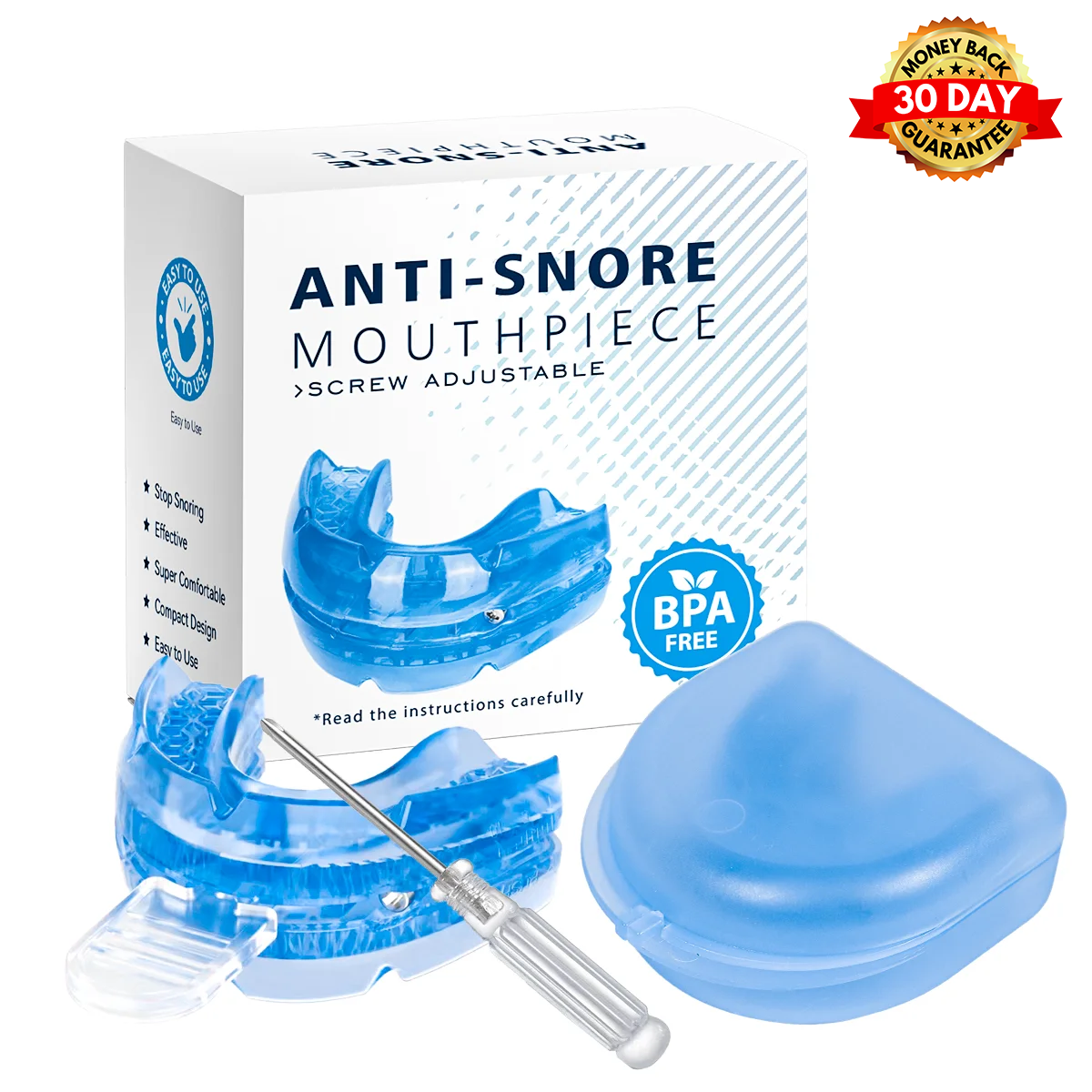 ANTI SNORE MOUTHPIECE ADJUSTABLE